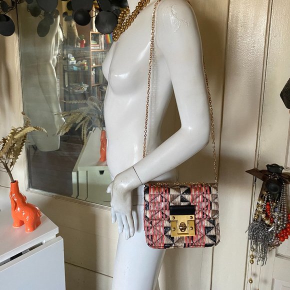 M & S COLLECTION straw shoulder bag - Picture 1 of 6